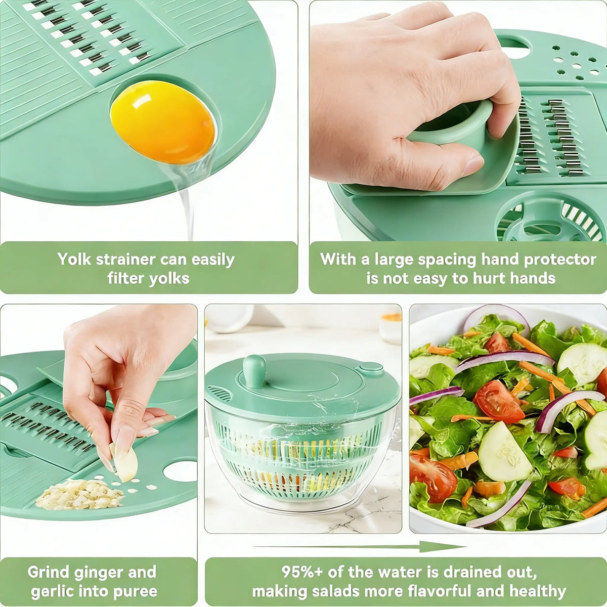 Salad Spinner Large, 3 IN 1